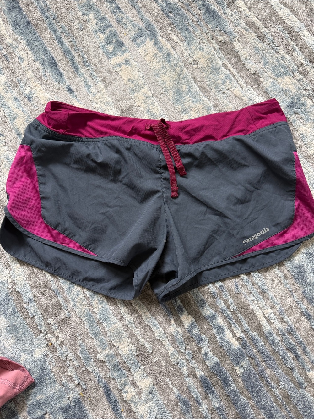 Patagonia Gray and Magenta Women's Athletic Shorts